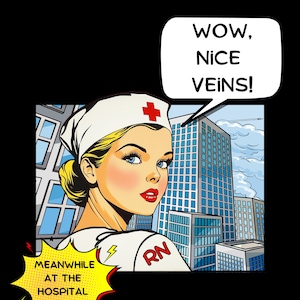 Medical Humor Kiss-Cut Vinyl Decals, Funny RN Nurse Decal Stickers, Hospital Humor Gift, Nice Veins Decal, Laptop Decal, Car Decal, Water