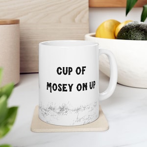 Cowboy Coffee Mug, Western Theme Cup, Country Kitchen Decor, Wild West Gift, Ranch Hand Breakfast Cup, Cowgirl Tea Mug, Old West Coffee Mug