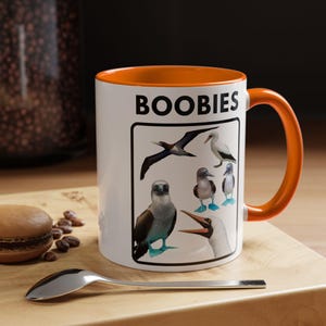 Mug, Boobies Funny Bird Lover Coffee Mug, Novelty Tea Cup, Bird Watching Gift, Cute Animal Mug, Funny Bird Gift