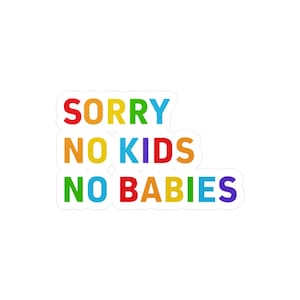 Naklejki winylowe bez dzieci Kiss-Cut, naklejka bez dzieci bez dzieci, naklejka na samochód, Childless by Choice Lifestyle, naklejka na laptopa