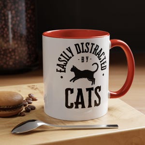Cute Cat Mug, Funny Animal Lover Gift, Quirky Ceramic Tea Cup, Cat Lady Present, Cat Dad Novelty Drinkware, Cat Owner Kitchen Decor