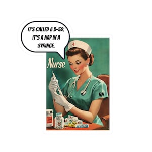 Funny RN Nursing Humor Kiss-Cut Stickers - Medical Gift for Nurse, Laptop Decal, Vinyl Sticker, Nurse Graduation, Healthcare