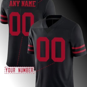 Personalized Men's American Football Jersey, Custom Name & Number, V-neck Short Sleeve Rugby Shirt For Men, Birthday Gift For Him image 1