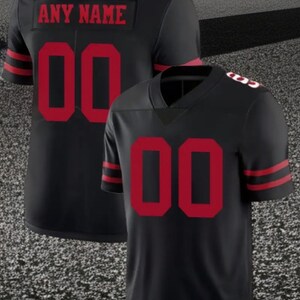 Personalized Men's American Football Jersey, Custom Name & Number, V-neck Short Sleeve Rugby Shirt For Men, Birthday Gift For Him image 2