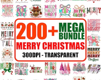 Merry Christmas png Bundle: 200+ Holiday Clipart Designs (Commercial Use)