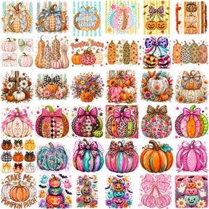 500+ Pumpkin Season PNG Mega Bundle, Retro Fall Patch, Thanksgiving, Halloween Jack-O-Lantern (Digital Download) image 4
