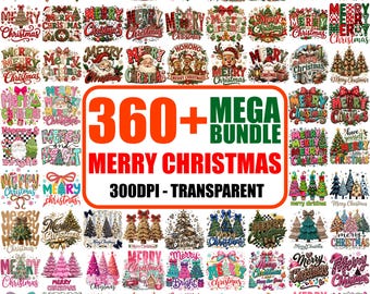 360+ Merry Christmas png bundle,Holiday Clipart Designs (Commercial Use)