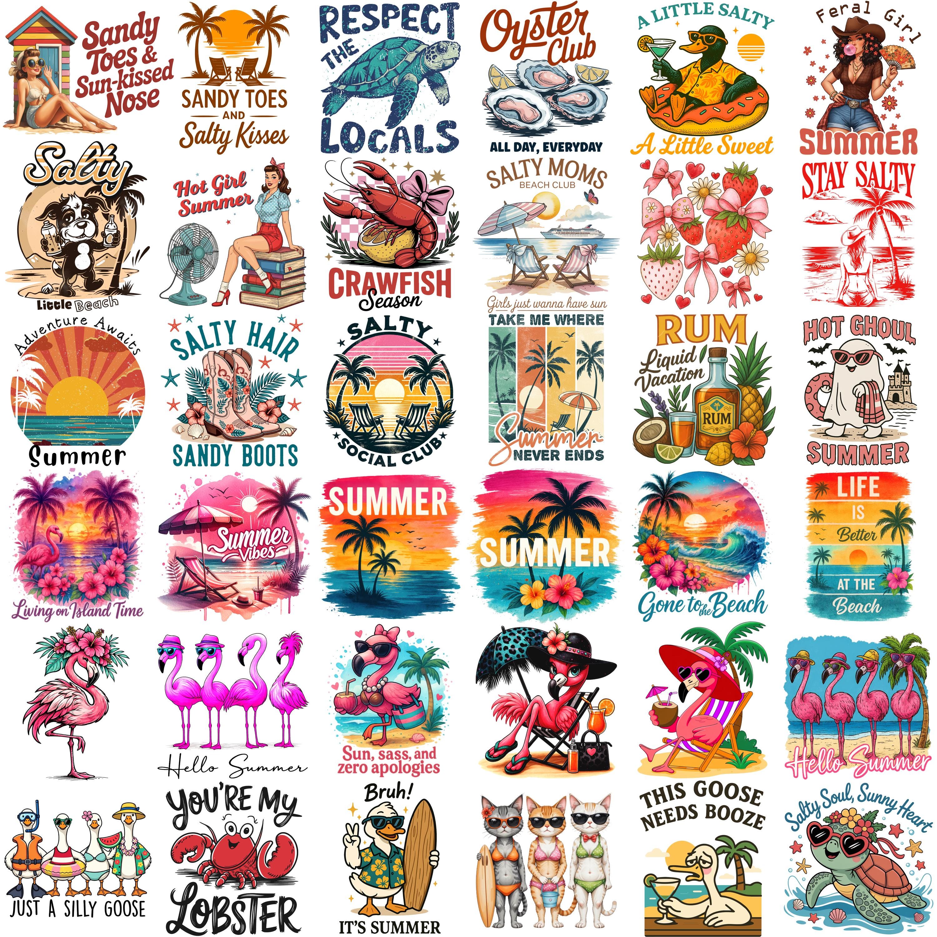 500+ Summer PNG Mega Bundle, Tropical Beach Clipart (digital Download ...