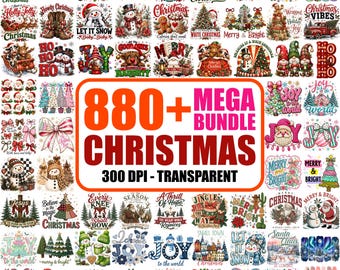 880+ Christian Christmas PNG Mega Bundle, Faith Scripture, Religious clipart (Digital Download)