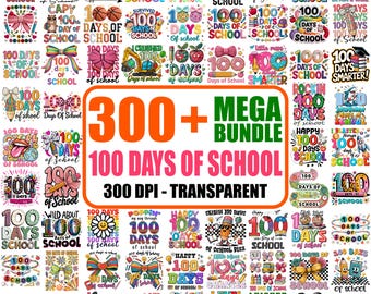 300+ 100 Days of School png Bundle, 100th Day of School Clipart, Teacher & Student School png, School Celebration png, 100 Days Smarter png