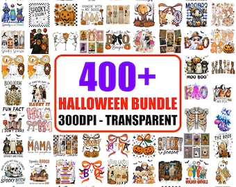 Retro Halloween PNG Bundle: 400+ Spooky Season Clipart Designs