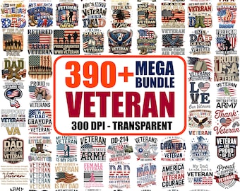 390+ Veteran Mega Bundle PNG, Patriotic Military Clipart (300 DPI)