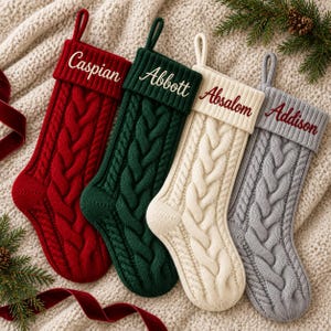 Anpassade broderade julstrumpor, personliga familjejulstrumpor, julklappar, julklappsdekorationer, julklapp