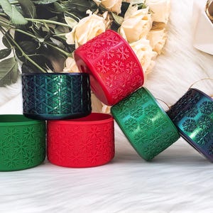 Glitter Christmas Silicone Stanley Non-Slip Boot | Glitter Christmas Red Stanley Boot | Gradient Green Tumbler Boot | Perfect Christmas Gift
