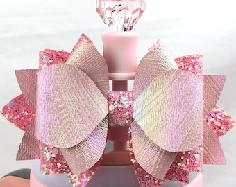 Stanley Big Bow Straw Topper | Sparkling Diamond Bow Straw Topper | Diamond Tumbler Straw Topper | Girly Straw Topper | Tumbler Accessories