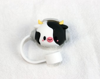 Milk Cow Straw Toppers - 10mm Straw Caps - Toy Beverage Straw Toppers