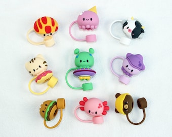 Straw Toppers - 10mm Straw Caps - Toy Beverage Straw Toppers