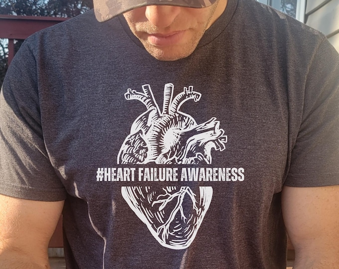 Heart Failure Awareness Shirt: Unisex Bella Canvas Tee