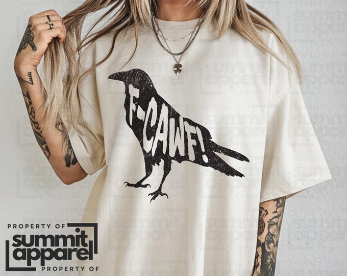 Comfort Colors Crow T-shirt, Dark Humor Raven Tee