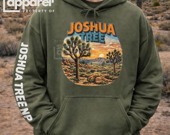 Joshua Tree National Park Hoodie, Outdoor Apparel, Gift for National Park Lover, NP hoodie, retro NP Hoodie