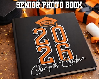 Libro de firmas personalizado para graduación de secundaria, libro de firmas para mesa de regalo de graduación, libro de visitas para fiesta de graduación, álbum de fotos personalizado