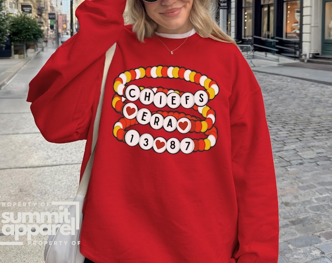 Chiefs Era Friendship Bracelet Sweatshirt: Kansas City Football