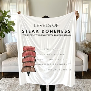 Presente engraçado para mestre churrasqueiro, cobertor de bife para pai, presente engraçado para chef, cobertor para cozimento de bife, cobertor grande para bife, cobertor para chef