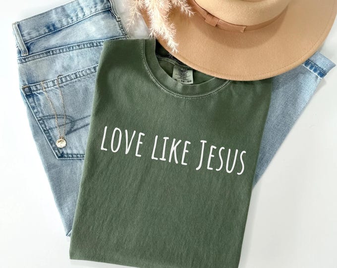 Comfort Colors Love Like Jesus Shirt - Christian Apparel