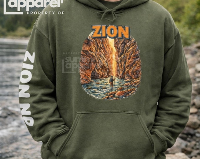 Zion National Park Hoodie, retro national park apparel, National Park lover, Zion Souvenirs