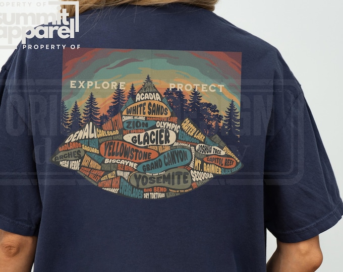 National Parks Vintage Mountain shirt 63 National Parks Gift for Outdoor Lover shirt for Travel National Parks List Retro Parks Hoodie