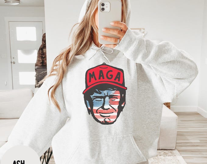 Trump MAGA 2024 Sweatshirt: Unisex Gildan Hoodie