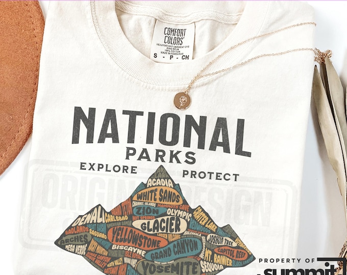 National Parks Vintage Mountain shirt 63 National Parks Gift for Outdoor Lover shirt for Travel National Parks List Retro Parks Hoodie