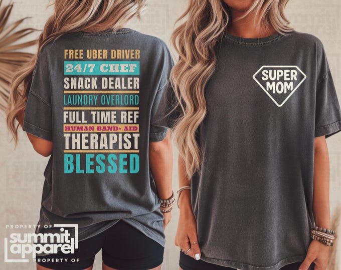 Funny Mom Job Titles Tee, Super Mom Shirt