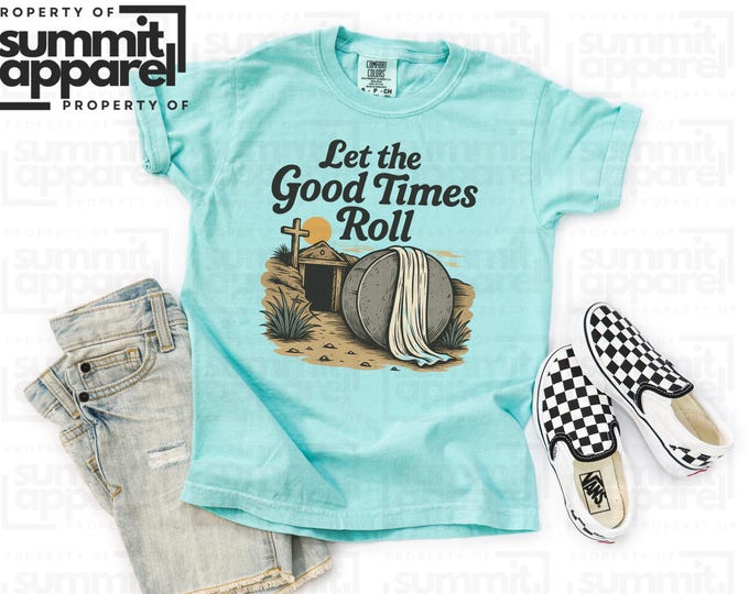 Comfort Colors Easter Kids Shirt, Jesus Tomb Graphic Tee