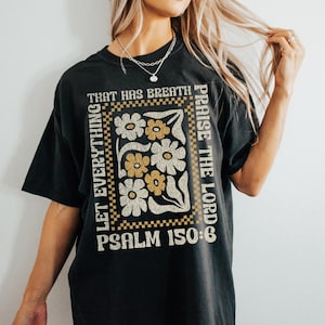 Comfort Colors Christian Tee: Floral Jesus Shirt, Inspirational Gift