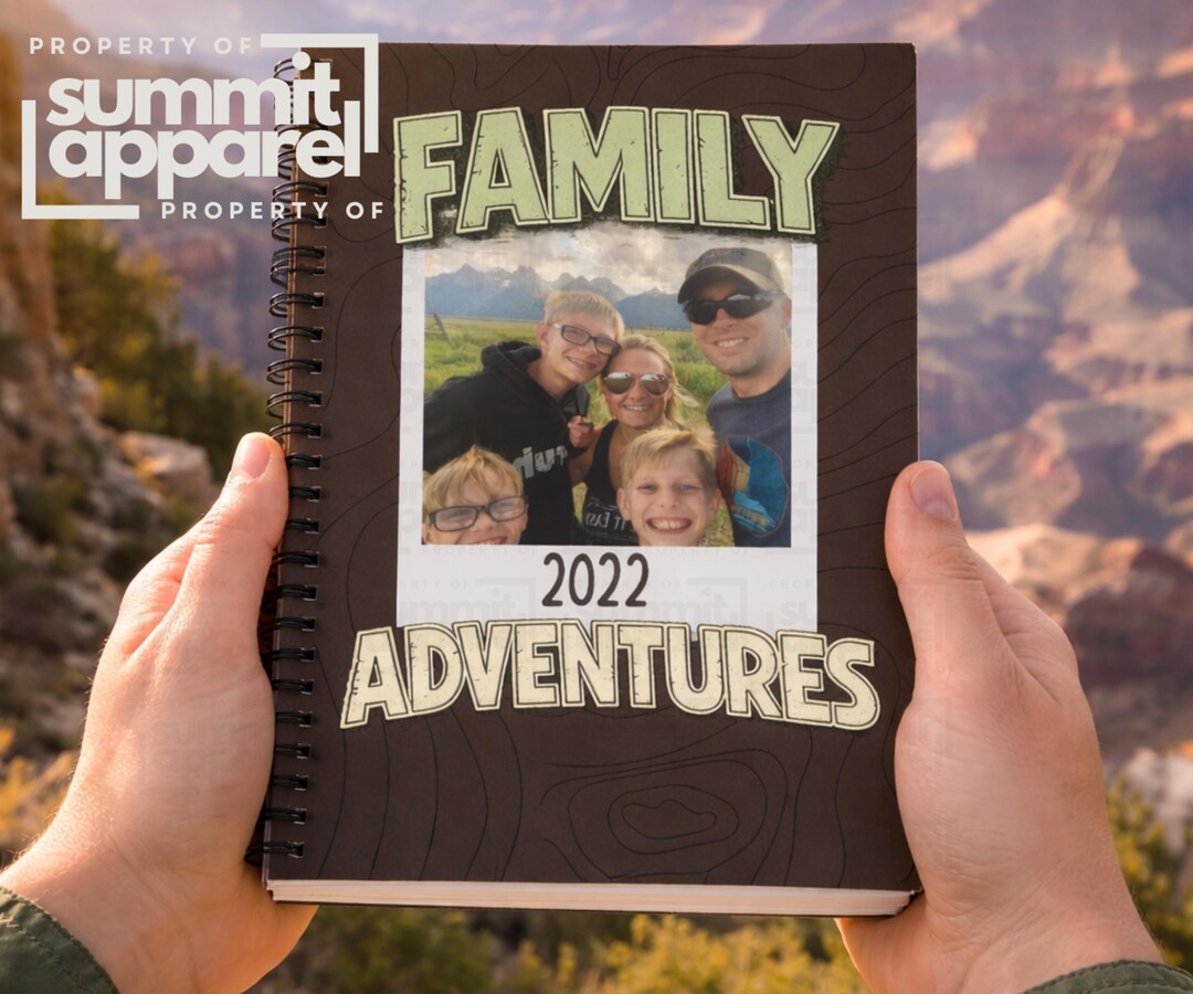 Custom Photo Family Adventure Travel Notebook Spiral Ruled Journal ...