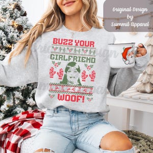 Home Alone ugly Christmas Sweater, Buzz your girlfriend woof Christmas sweatshirt, Ugly Christmas Sweater, Kevin Ugly Christmas Sweatshirt