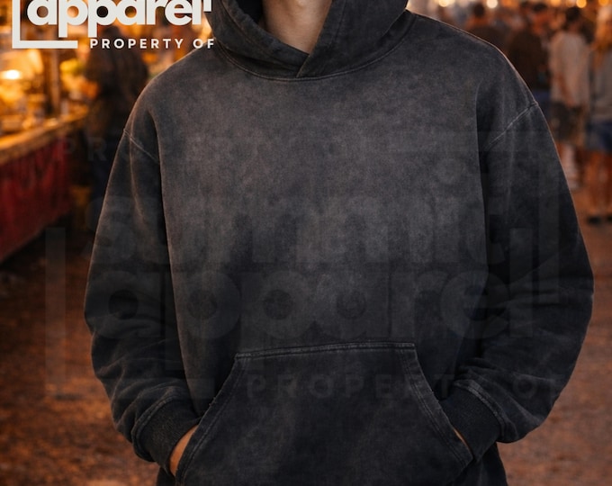 Heavyweight Cotton Ombre Hoodie, Unisex Vintage Wash