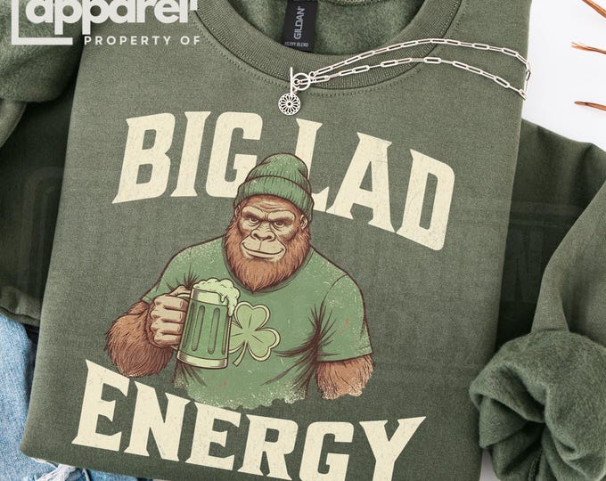 Funny Bigfoot St Patricks Day Shirt, Irish Sasquatch Tee