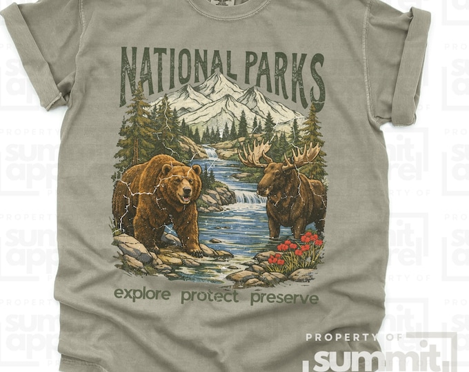 National Parks Nature Tee T-Shirt | Scenic Wilderness Landscape Tee