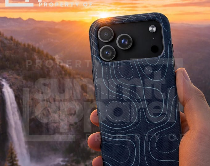 Topo Map Phone Case | Topographic Mountain Terrain Phone Case