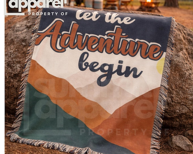 Adventure Cotton Woven Blanket: Oversized Nature Throw