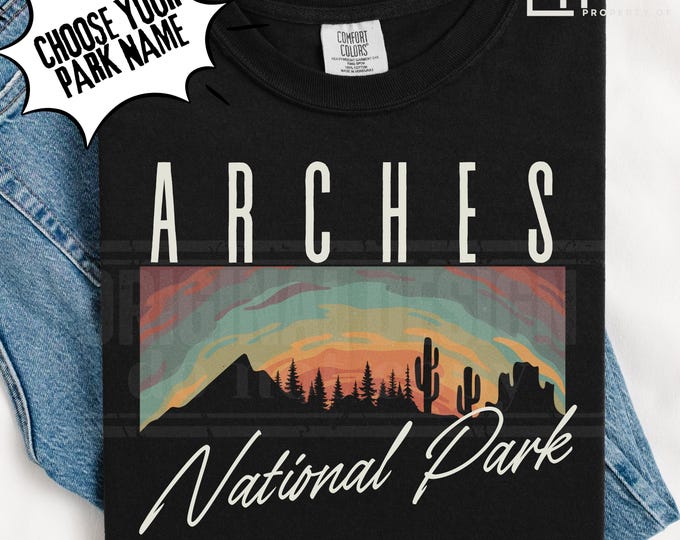 Arches National Park Shirt, Vintage Style, Outdoor Lover Gift