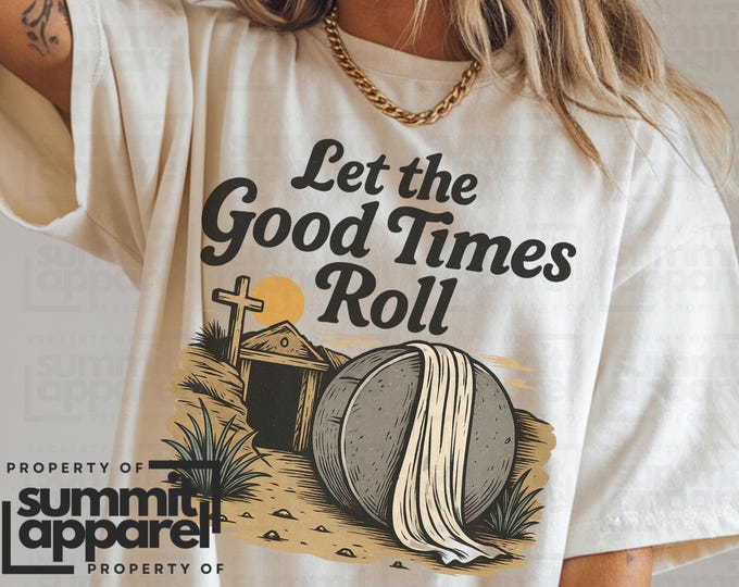 He is Risen Graphic Tee: Funny Easter Rolling Stones Shirt