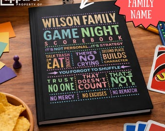 Personalized Family Game Night Score Book: Fun Gaming Gift