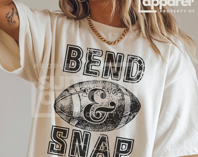 Bend and Snap Football Tee: Comfort Colors Retro Style