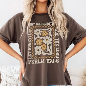 Comfort Colors Christian Tee: Floral Jesus Shirt, Inspirational Gift