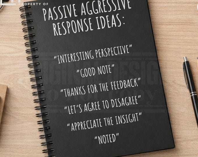 Funny Sarcastic Notebook, Coworker Gift, Stocking Stuffer