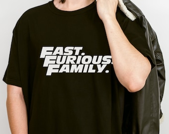Fast and Furious Family Tshirt, Funny Movie Meme Tee Top, Gifts for Him Her, Familia Fast X Shirt, Unisex Graphic T-Shirt Men Women