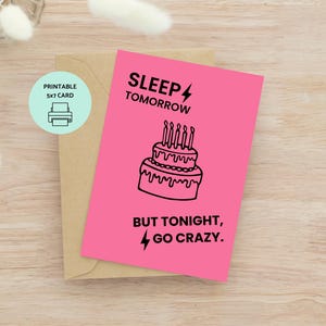 Druckbare APT Geburtstagskarte, Rosie Blackpink Rose, sofortiger digitaler Download, 5x7 "Grußkarte mit A7 Umschlag Vorlage, Sleep Tomorrow